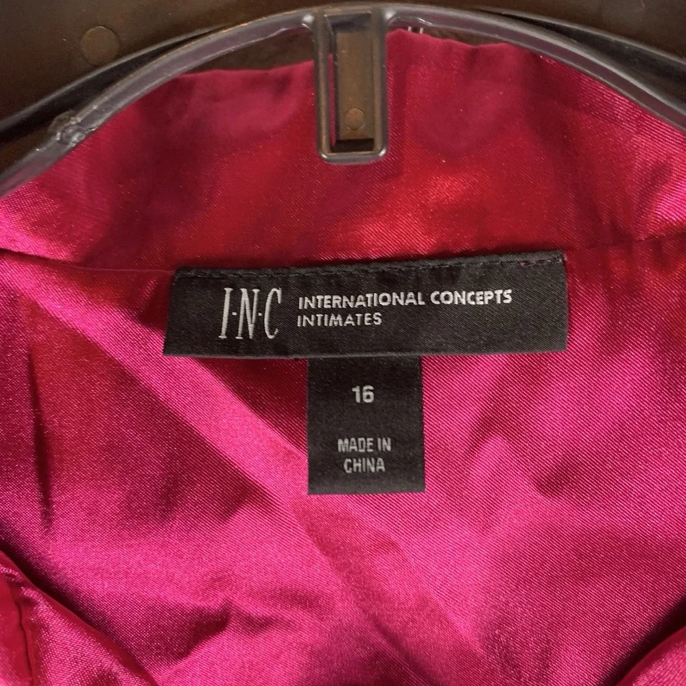 INC GIrl's Pajama Set 16 Pink Long Sleeve‎ Button Up Top Pants Drawstring
